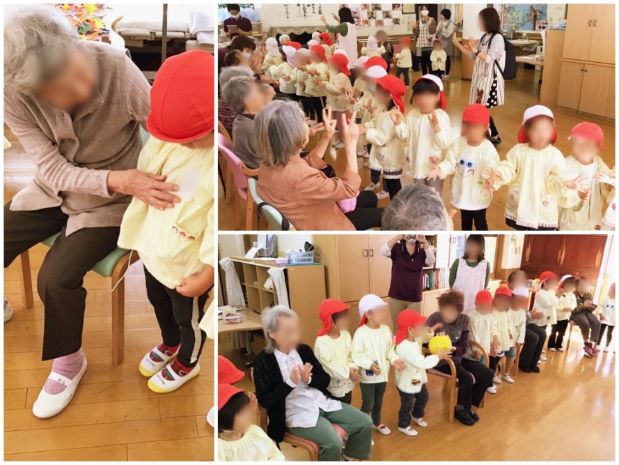 地域の幼稚園児が来園し交流会が行われました。