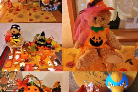 夏飾りからハロウィーン飾りに
