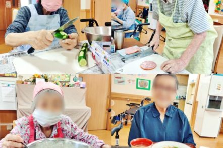 調理活動～冷やし中華と杏仁豆腐